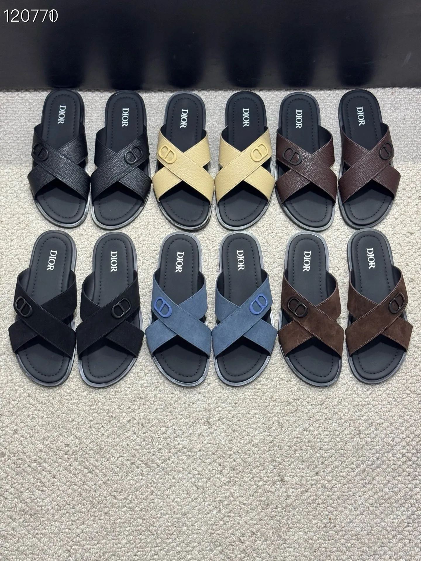 Men's men's shoes 💰320 [New style] 🦇🦇𝐂𝐡𝐫𝐢𝐬𝐭𝐢𝐚𝐧 𝐃𝐢𝐨𝐫 Dior slippers - the latest hot sandals, classic sandals, original replicas, super durable and versatile, cowhide leather with hardware accessories, very comfortable on the feet Look slim and white. Original molded outsole size: 38-44 (.45. Customized